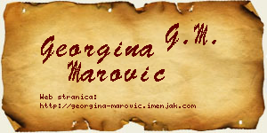 Georgina Marović vizit kartica